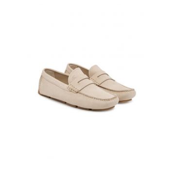 Mocasini barbatesti -  piele naturala - bej deschis