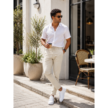 Pantaloni barbati casual  bej  PREMIUM  13500