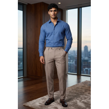 Pantaloni barbati casual  bej  PREMIUM  13510
