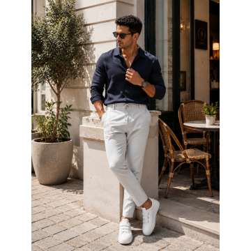 Pantaloni barbati casual  gri  PREMIUM  13500