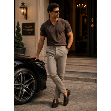 Pantaloni barbati casual  gri   PREMIUM  13502