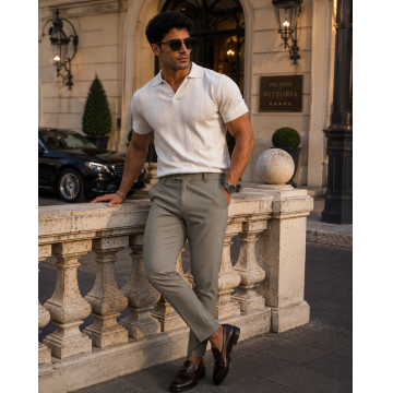Pantaloni barbati casual  gri  PREMIUM  13504