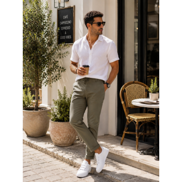 Pantaloni barbati casual  kaki  PREMIUM  13500