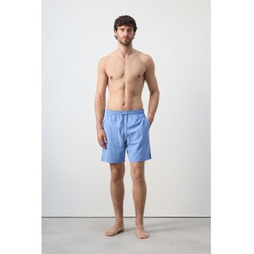 Pantaloni sucrti de baie cu snur si buzunare - Albastru lavanda