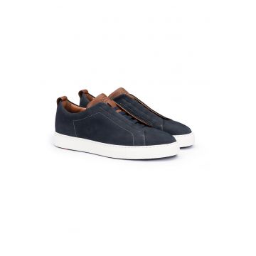 Pantofi sport  MAURICE - piele - Albastru inchis