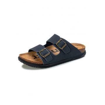 Papuci barbati  BELVILLE SLIDER - bleumarin - sintetic