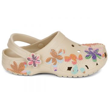 Saboți Crocs Classic Summer Beaded Clog Bej - Beige