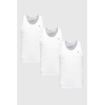 Set de top-uri din bumbac - 3 piese - Alb