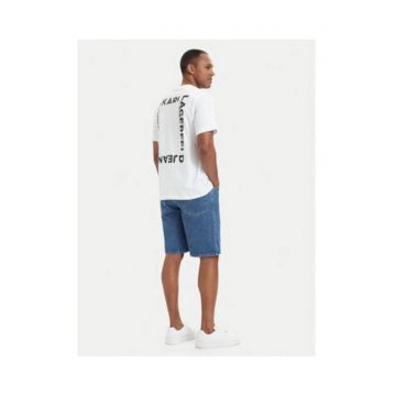 Tricou barbati -  alb - bumbac - imprimeu grafic -