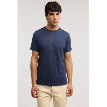 Tricou de bumbac cu imprimeu logo - Bleumarin