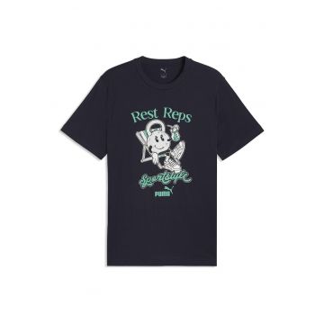 Tricou  Graphic Quote Tee Barbati - Albastru