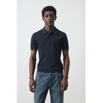 Tricou polo cu croiala regular-fit - Bleumarin