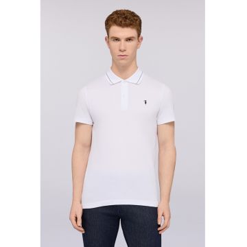 Tricou polo din bumbac - Alb optic -
