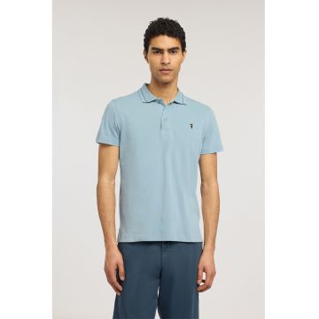 Tricou polo din bumbac - Albastru pal