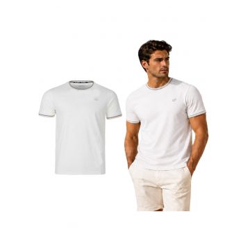 Tricou regular fit cu logo brodat