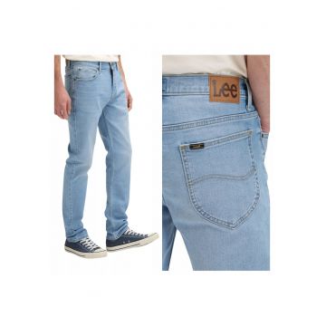 Blugi Barbati -  Rider - W33-L30 US - Albastru - Bumbac - Design Clasic Casual - Ideal Pentru Uz Zilnic - Material Premium Confortabil - Aspect Denim Modern - 5 Buzunare - Fermoar