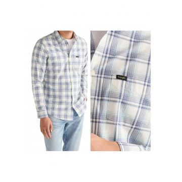 Camasa Barbati -  1 Pkt - 3XL INTL - Alb - Bumbac - Design Clasic Casual - Ideal Pentru Uz Zilnic - Material Premium Confortabil - Inchidere Cu Nasturi - Croiala Regular Fit