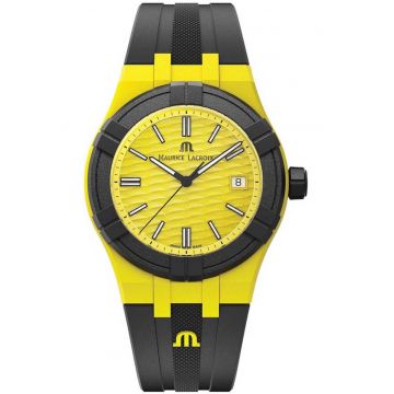Ceas barbatesc  Aikon - curea din cauciuc negru - 40mm - 10 ATM
