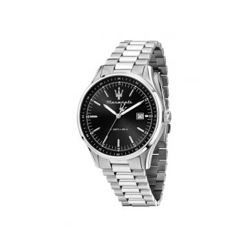 Ceas barbatesc  bratara din inox - negru - 20cm