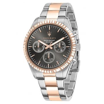 Ceas barbatesc  COMPETIZIONE - mecanism quartz - otel inoxidabil - argintie/roz auriu