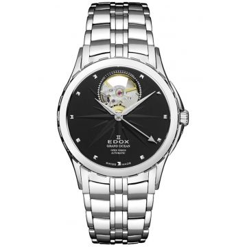 Ceas barbatesc  Grand Ocean Open Heart - bratara metalica - 32mm - rezistenta apa 5 ATM