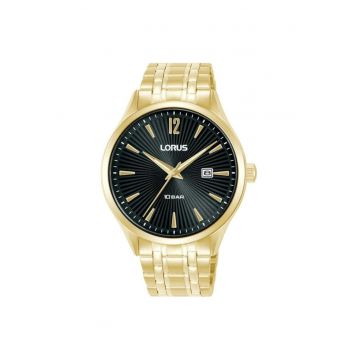 Ceas barbatesc  RH994RX9 - bratara metalica - 41mm - 100m impermeabil - negru - auriu