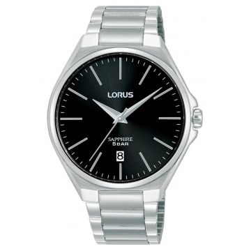Ceas barbati -  Quartz - Argintiu - Negru