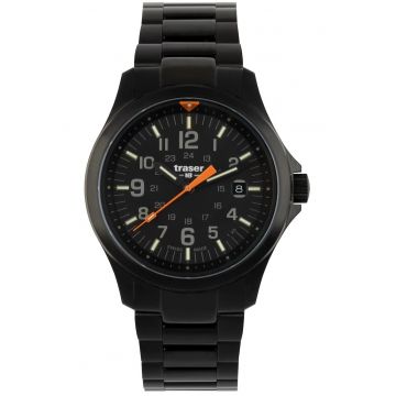 Ceas  P67 Officer Pro Black - mecanism Ronda 715 - carcasa otel PVD - curea NATO inclusa - negru