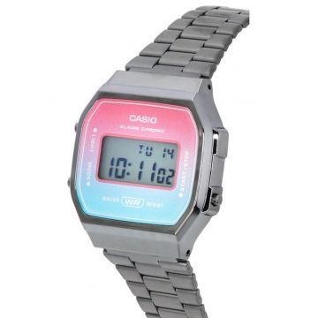Ceas unisex  digital - curea otel inoxidabil - carcasa din rasina - 36.3x9.6mm