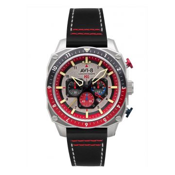 Ceasuri barbatesti  Hawker Hunter - cronograf - piele neagra - 43mm - 5 ATM