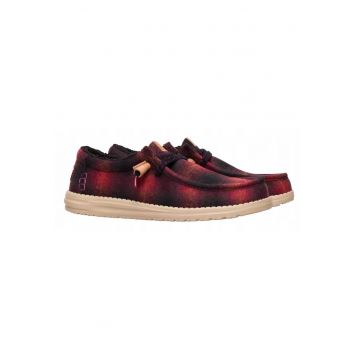 Mocasini Barbati Spuma EVA - Wally Cozy Plaid - Rosu - Visiniu