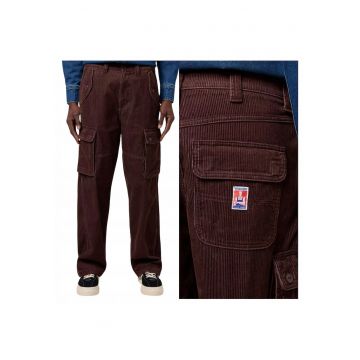 Pantaloni Barbati -  Cj Loose Cargo - Marime 36/32 - Croi Loose Fit - Stil Lejer - Inaltimea Taliei Medie - Regulata - Inchidere Fermoar - W36xL32 - Culoare Maro