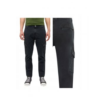 Pantaloni Barbati -  Daytona - W38-L32 USA - Albastru - Bumbac - Design Clasic Casual - Ideal Pentru Uz Zilnic - Material Premium Confortabil - 5 Buzunare - Lungi