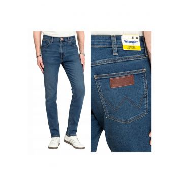 Pantaloni Barbati -  Larston - Marime 33/34 - Croi Slim Fit - Stil Ingust - Inaltimea Taliei Mica - Inchidere Fermoar - W33 X L34 - Albastru