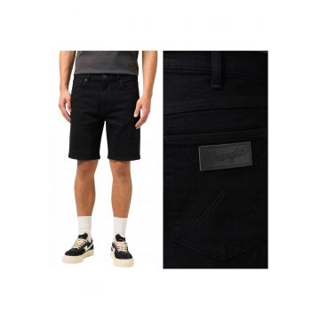 Pantaloni scurti barbati -  FRONTIER SHORT - denim negru - bumbac - talie inalta