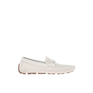 Pantofi loafer din piele - Alb murdar