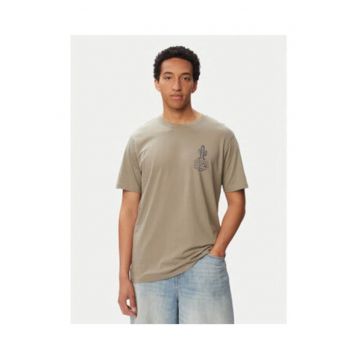 Tricou barbati -  verde - bumbac - imprimeu grafic - croiala regular fit
