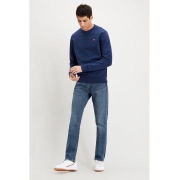 Bluza sport cu logo brodat New Original - Albastru inchis/Bleumarin
