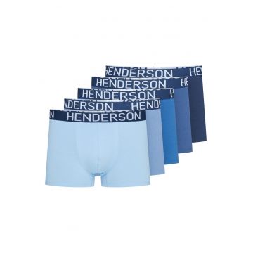 Boxeri (crac mai lung) Khan  set de 5 perechi albastru