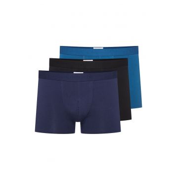 Boxeri (crac mai lung)Other  set de 3 perechi negru - albastru turcoaz - albastru marin - Multicolor