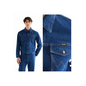 Camasa Barbati -  Cowboy Cut - M INTL - Albastru - Bumbac - Design Clasic Casual - Ideal Pentru Uz Zilnic - Material Premium Confortabil - Aspect Denim Modern - Croiala Regular Fit