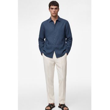 Camasa regular fit de bumbac - Albastru oceanic