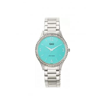 Ceas barbatesc  Q75B-002PY - quartz - cristal mineral - argintiu
