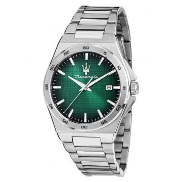 Ceas barbatesc  Velocita Slim - 40mm - argintiu - bratara din inox - rezistent la apa 50m