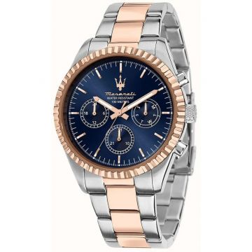 Ceas barbati  Competizione - quartz - albastru-argintiu-auriu - 10ATM - 42x12mm