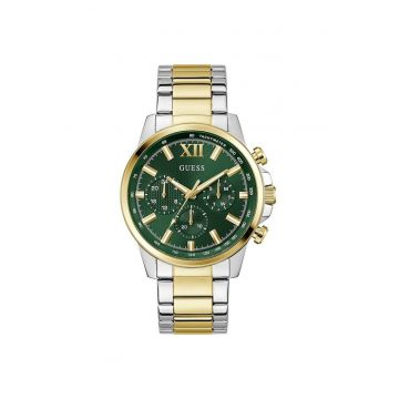 Ceas barbati  Walker GW0900G5 - mecanism quartz - carcasa inox argintie si aurie - bratara inox - cadran verde - 44mm - rezistent la apa 50m