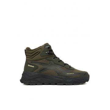 Ghete barbatesti  kaki - textil - varf rotund -