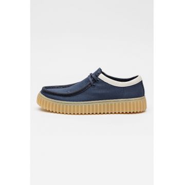 Mocasini de piele Torhill - Alb/Bleumarin