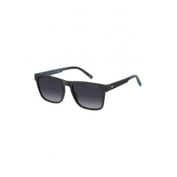 Ochelari de soare patrati cu lentile in degrade - Negru carbon/Gri carbune