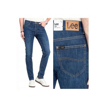 Pantaloni Barbati -  Luke - Marime 34/32 - Croi Slim Fit - Stil Ingustat - Ajustat - Inaltime Talie Medie - Regulata - Numar Buzunare 5 - W34xL32 - Albastru